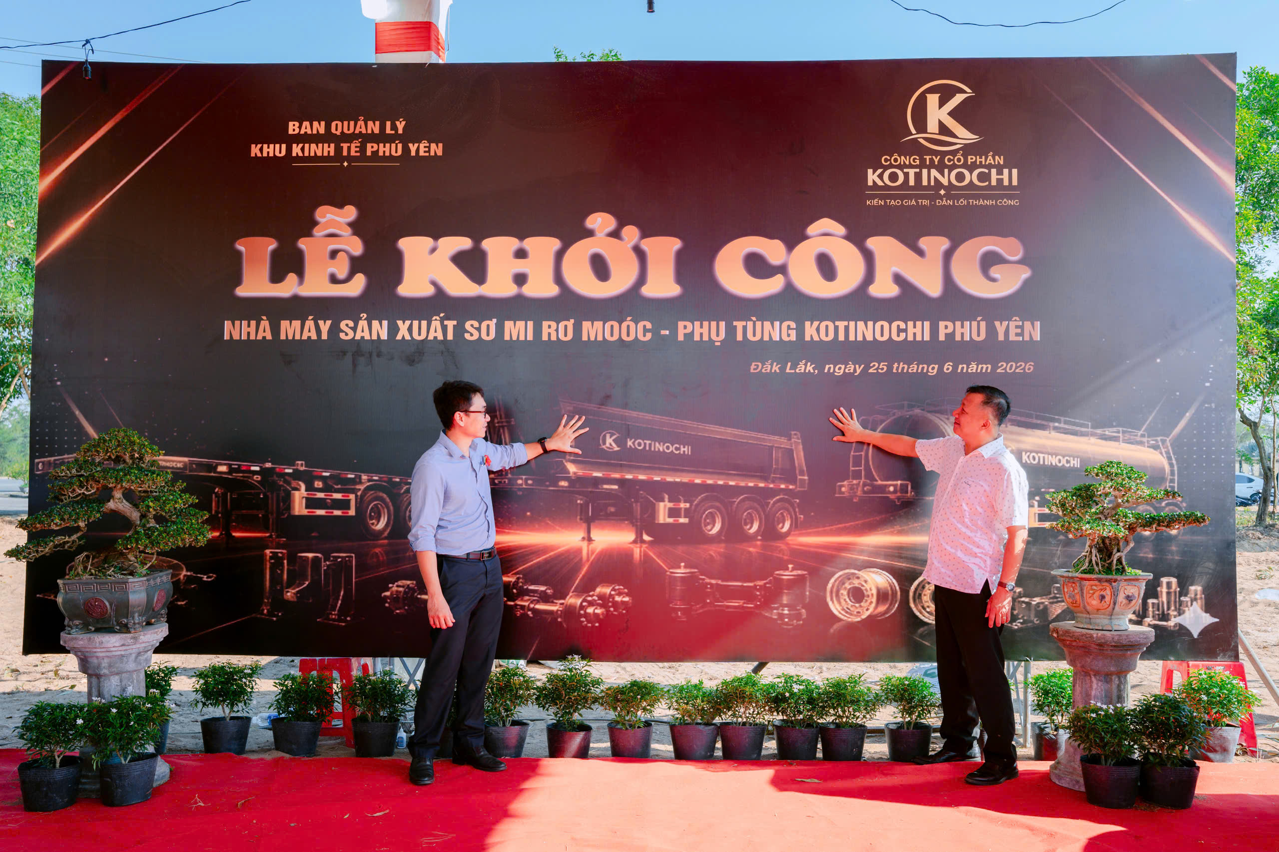 Lễ Khởi Công Nhà Máy SX Sơ Mi Rơ Mooc – Phụ Tùng Kotinochi Phú Yên